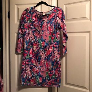 3/4 sleeve Lilly print dress